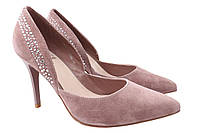 Туфлі жіночі з натуральної замші на шпильці Рожеві Molka 131-21DT 38 GL, код: 7364646