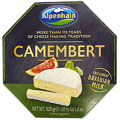Сир Камамбер Алпенхайн Camembert Alpenhain 125g 8шт/ящ (Код: 00-00012469)
