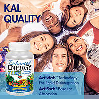 Мультивитаминный комплекс для подростка KAL Enhanced Energy 60 таблеток, подростковые поливитамины iherb