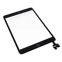 Сенсор iPad mini/iPad mini 2 с микросхемой и кнопкой меню (home) black (оригинал)