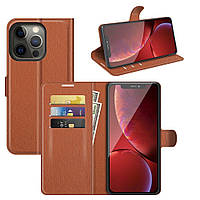 Чехол-книжка Litchie Wallet Apple iPhone 13 Pro Max Brown ST, код: 8111179