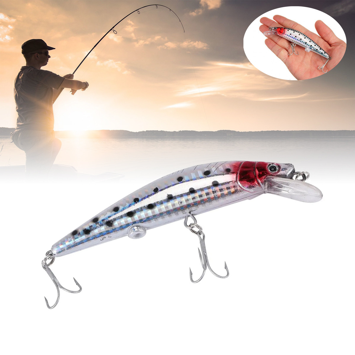 Рибка приманка "Twitching Lure" 18 г, електронний воблер на 2 гачки, приманка для ловлі риби (ST)