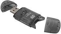 Картридер USB 2.0 SD, MMC, RC-MMC Gembird FD2-SD-1 компактний чорний новий