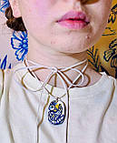 Прикраса - підвіска ручної роботи з полімерної глини. Кулон «Вишита пташка», фото 5