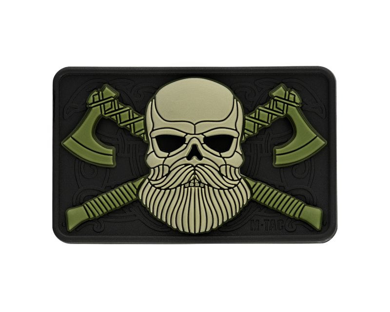 Шеврон PATCH M-TAC Bearded Skull 3D PVC (51113201) Black/Olive
