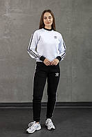 Спортивный костюм женский Adidas белый, теплый спортивный костюм, женский свитшот, женские штаны. код KH-314