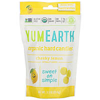 Замінник харчування YumEarth Organic Hard Candies (леденецы), 93.5 грам Лимон