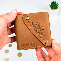 Іменний жіночий міні гаманець з гравіюванням на замовлення