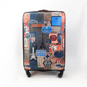Валіза дорожня 3 в 1 трійка 74*43 см на колесах зі штучної шкіри принт Cans