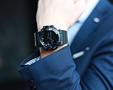 Кварцовий стрілочний тактичний годинник чорний чоловічий наручний з каучуковим ремінцем, фото 5