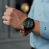 Якісний кварцовий чоловічий годинник металевий з компасом з металевим ремінцем, фото 7