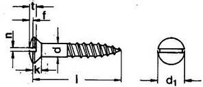 DIN 95 (ГОСТ 1146) Самонарізальний гвинт із напівпотаємною головкою