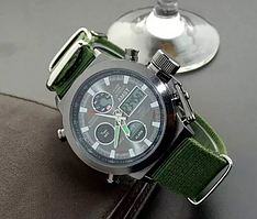 Водонепроникний сучасний кварцовий армійський і тактичний годинник з тканинним ремінцем для спецслужб