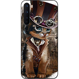 Силіконовий чохол Case для OnePlus Nord з картинкою Кіт у капелюсі