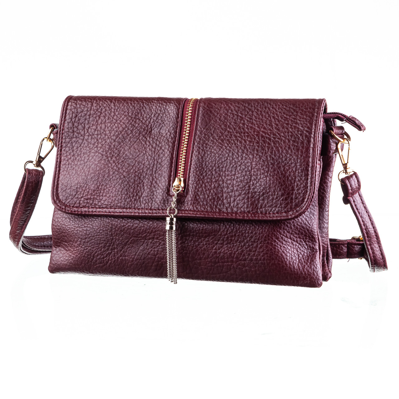 Жіноча сумка через плече зі штучної шкіри Bagira 859 вишнева