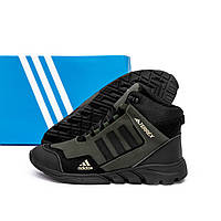 Чоловічі зимові шкіряні черевики Adidas TERREX Green