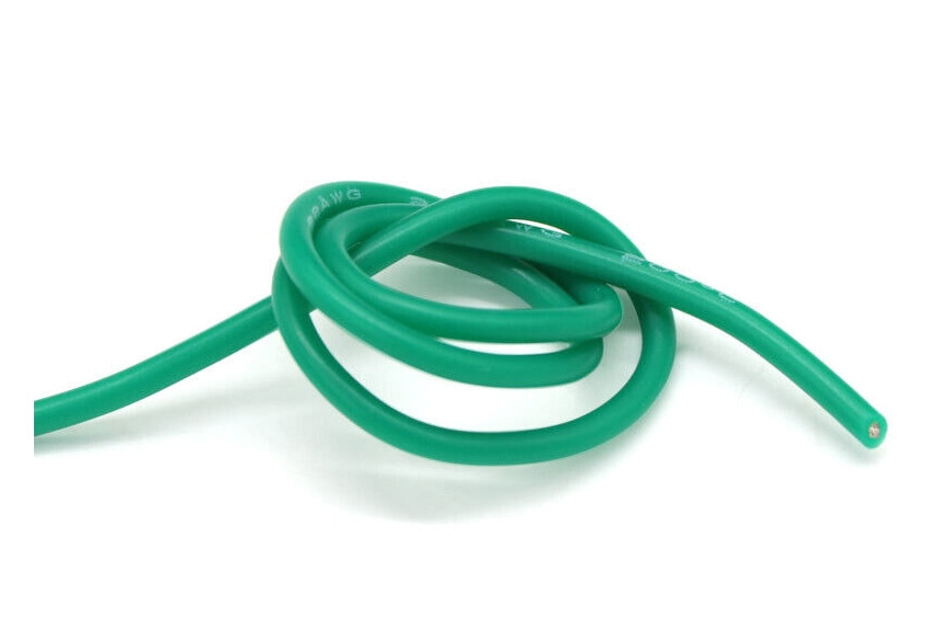 Провід силіконовий QJ 28 AWG (зелений), 1 метр