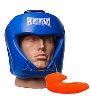 Боксерський шолом турнірний PowerPlay 3049 Синій S Капа в комплекті (в подарунок)