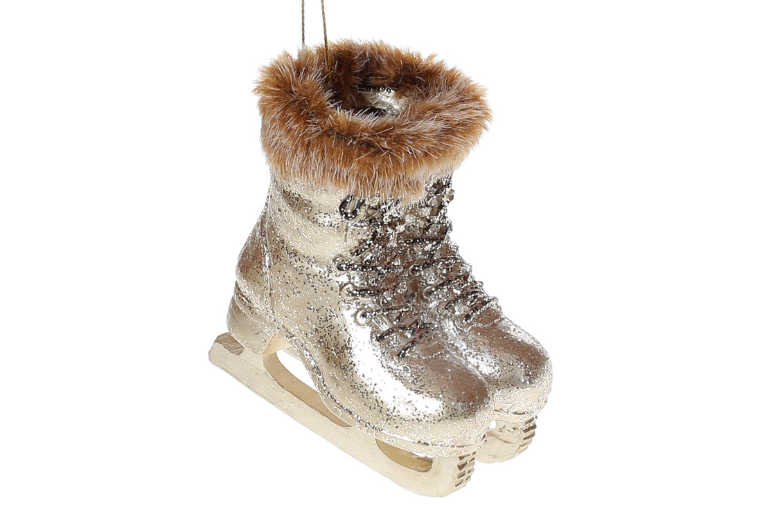 Підвісний декор "Ковзани" золотий 12.5 см Гранд Презент HA9-519