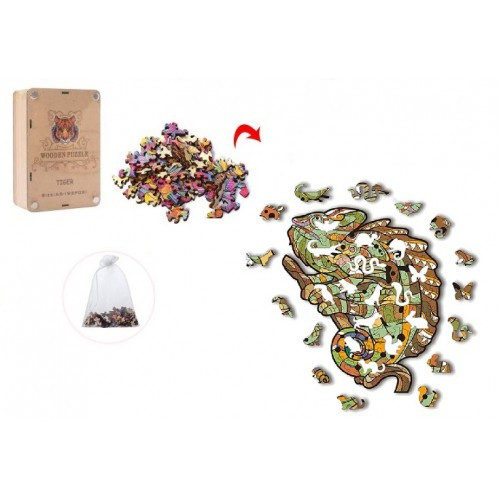 Дерев'яний пазл Хамелеон MD 1724 11 5-17 5см від 84 дет в пеналі 10 5-15-4см