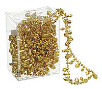 Гирлянда декоративная на елку Jumi Бусы - кристалл 4 м, ожерелье новогоднее елочное золотое