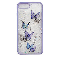 Панель чохол для Apple iPhone 6/6S Alitek Метелики з блискітками Purple