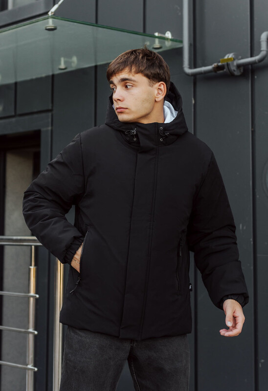 Чорна зимова куртка Staff am black