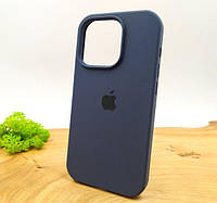 Матовый силиконовый чехол SILICONE CASE IPHONE 15 Pro Max Navy Storm