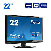 Монитор Б-класс Iiyama ProLite E2282HS-GB1 / 22" (1920x1080) TN / VGA, DVI, HDMI, Audio / Вст | всё для тебя