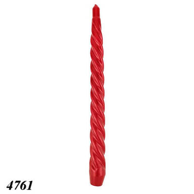 Свічка кручена перламутрова Червона d 22мм h 25см (5шт)