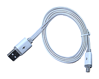 Кабель USB to micro USB з підсвічуванням по всій довжині 1м:Білий