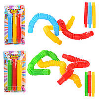Игрушка Pop Tube набор 3 шт, микс цветов, на планшетке 9*2*19.5 см, р-р игрушки 14 см от магазина style &