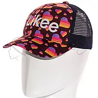 Бейсболка детская кепка летняя на сетке с регулировкой размера Likee SUBD21879 Бордовый