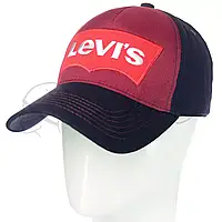 Кепка брендовая из тонкого хлопка бейсболка unisex Levis BGH20719 Т.синий-бордо