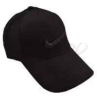 Бейсболка брендовая из плотного коттона кепка универсальная с металлическим регулятором Nike OTIB999 Черный