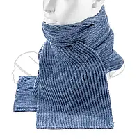 Шарф велюровый женский шарфик теплый зимний мягкий и приятный на ощупь ATRICS S843 Джинс