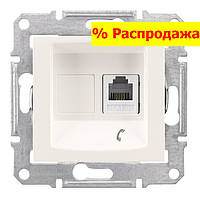 Розетка RJ11 телефонная Schneider Sedna SDN4101123 слоновая кость