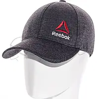 Бейсболка мужская закрытая на резинке кепка стрейчевая Reebok BDH20669 Темно-серый