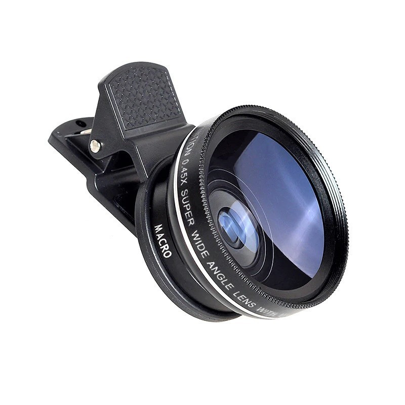 Лінза для телефону універсальна 2 в 1: об'єктив 0.45× ширококутний з 12.5× макрооб'єктивом на кліпсі Phone Lens