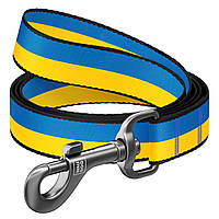 Поводок для собак нейлоновый WAUDOG Nylon Colors of freedom S 15 мм 122 см Желто-голубой (491 HR, код: 7679061