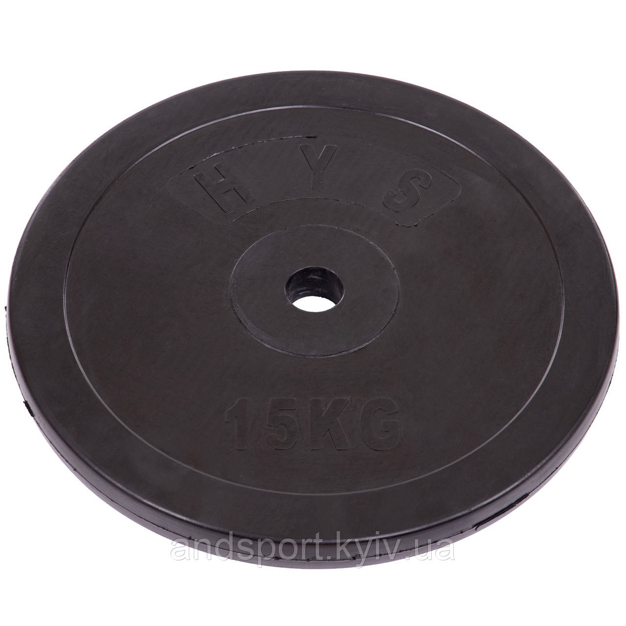 Диски для штанги обгумовані SHUANG CAI SPORTS ТА-1446-15 30мм 15кг чорний Код TA-1446-15S