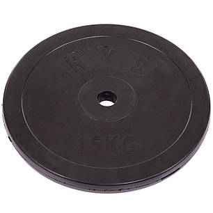 Диски для штанги обгумовані SHUANG CAI SPORTS ТА-1446-15 30мм 15кг чорний Код TA-1446-15S, фото 1