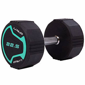 Гантель цілісна професійна LI NUO TA-3614-22,5 1шт 22,5кг чорний Код TA-3614-22_5, фото 1