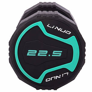 Гантель цілісна професійна LI NUO TA-3614-22,5 1шт 22,5кг чорний Код TA-3614-22_5, фото 2