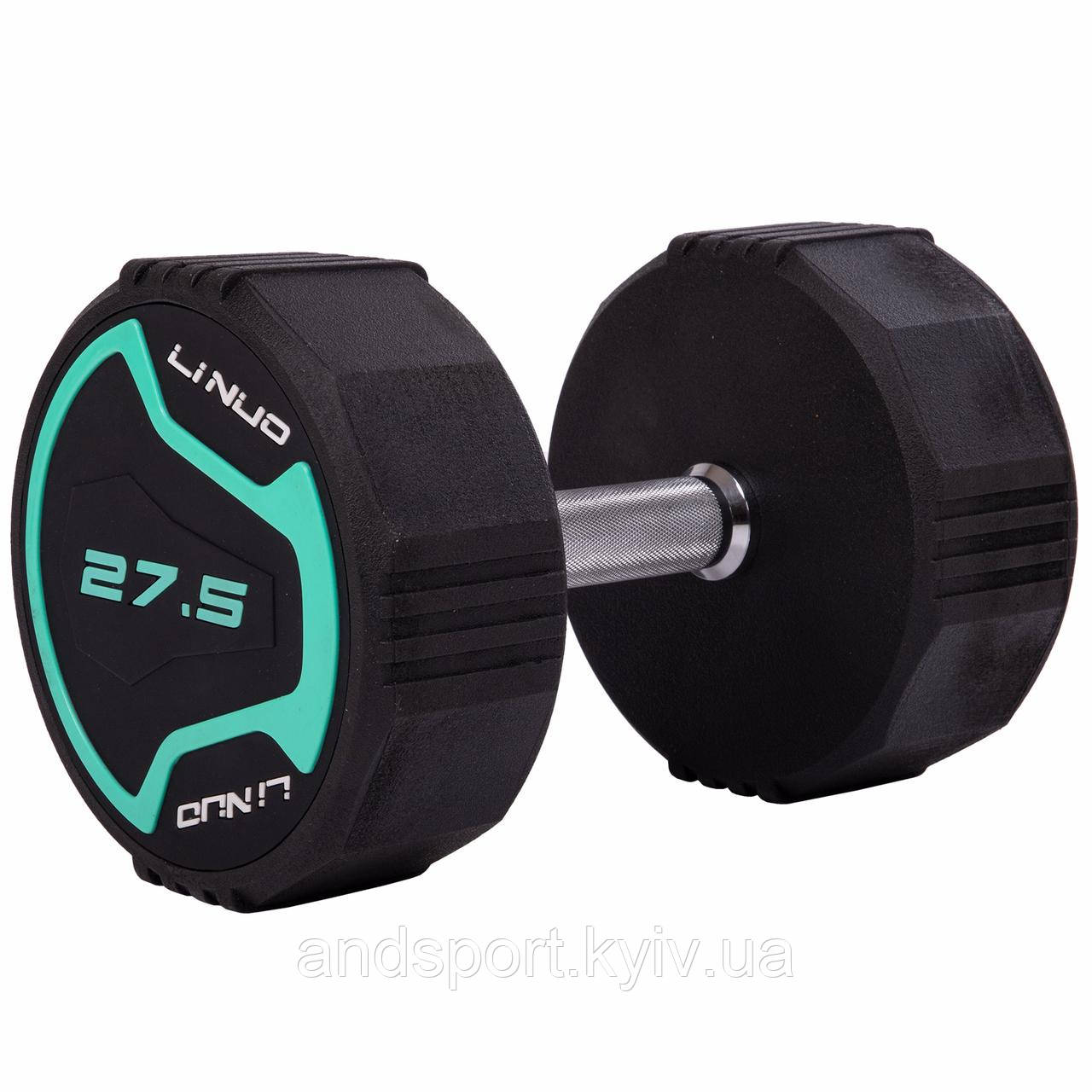 Гантель цілісна професійна LI NUO TA-3614-27,5 1шт 27,5кг чорний Код TA-3614-27_5