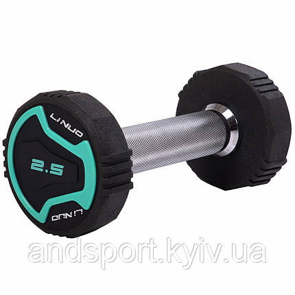 Гантель цілісна професійна LI NUO TA-3614-2,5 1шт 2,5кг чорний Код TA-3614-2_5, фото 1