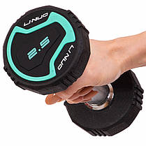 Гантель цілісна професійна LI NUO TA-3614-2,5 1шт 2,5кг чорний Код TA-3614-2_5, фото 4