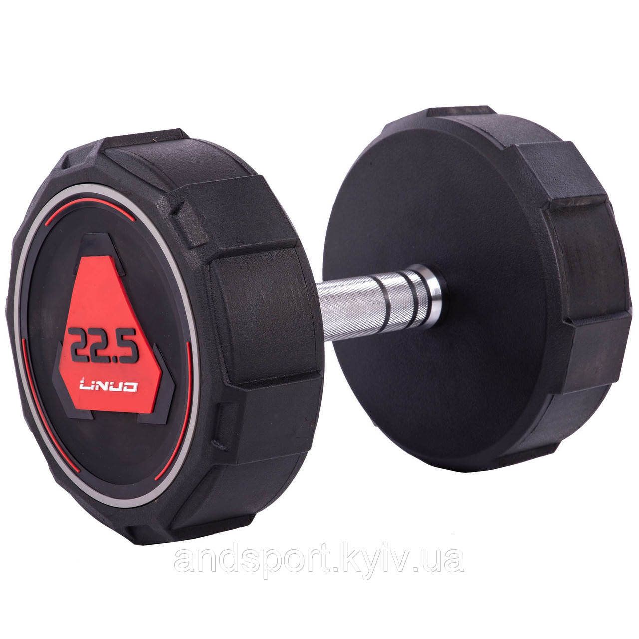 Гантель цілісна професійна LI NUO TA-3618-22,5 1шт 22,5кг чорний Код TA-3618-22_5
