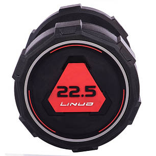 Гантель цілісна професійна LI NUO TA-3618-22,5 1шт 22,5кг чорний Код TA-3618-22_5, фото 2