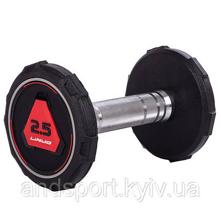 Гантель цілісна професійна LI NUO TA-3618-2,5 1шт 2,5кг чорний Код TA-3618-2_5, фото 1